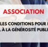 conditions appel à la générosité publique